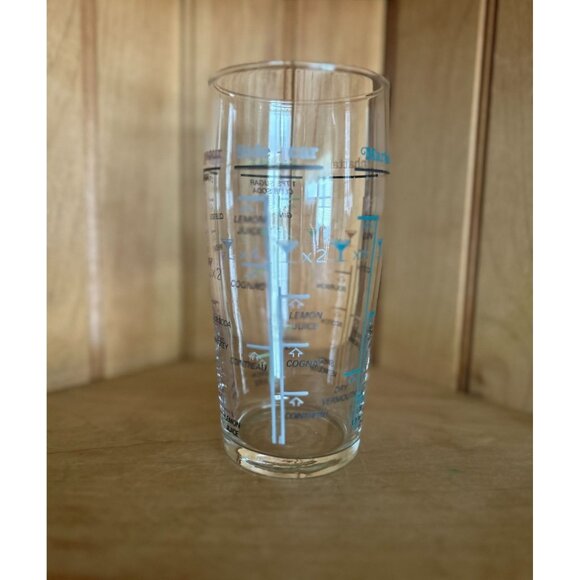 Vintage Arcoroc France Barware Drink Cocktail Shaker Mixer Recipes Glassware - Picture 3 of 7